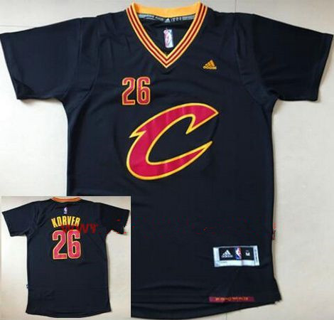 Men's Cleveland Cavaliers #26 Kyle Korver New Black Short-Sleeved adidas Revolution 30 Swingman Stitched NBA Jersey