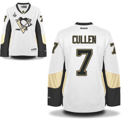 Women's Pittsburgh Penguins #7 Matt Cullen White Road 2017 Stanley Cup NHL Finals Patch Jersey