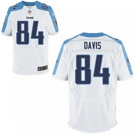 Men's 2017 NFL Draft Tennessee Titans #84 Corey Davis White Road Stitched NFL Nike Elite Jersey