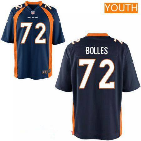 Youth 2017 NFL Draft Denver Broncos #72 Garett Bolles Navy Blue Alternate Stitched NFL Nike Game Jersey