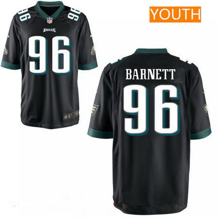 Youth 2017 NFL Draft Philadelphia Eagles #96 Derek Barnett Black Alternate Stitched NFL Nike Game Jersey