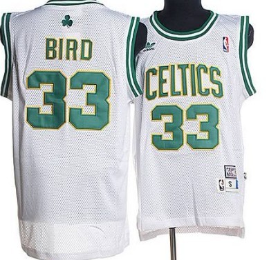 Boston Celtics #33 Larry Bird White Hardwood Classics Soul Swingman Throwback Jersey