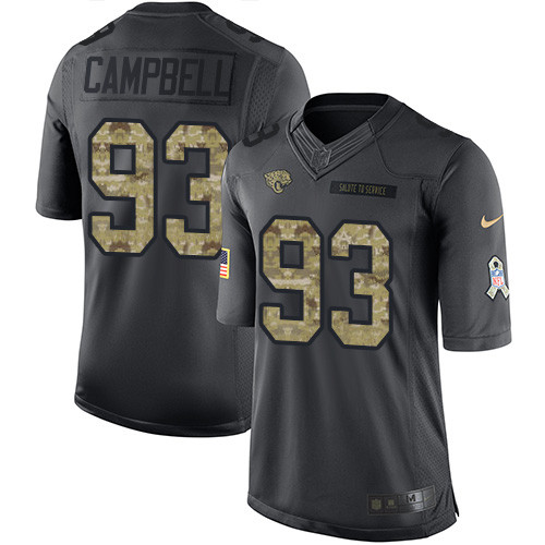 Nike Jacksonville  Jaguars #93 Calais Campbell Black Men's Stitched NFL Limited 2016 Salute To Service Jersey