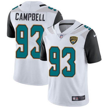 Nike Jacksonville  Jaguars #93 Calais Campbell White Men's Stitched NFL Vapor Untouchable Limited Jersey