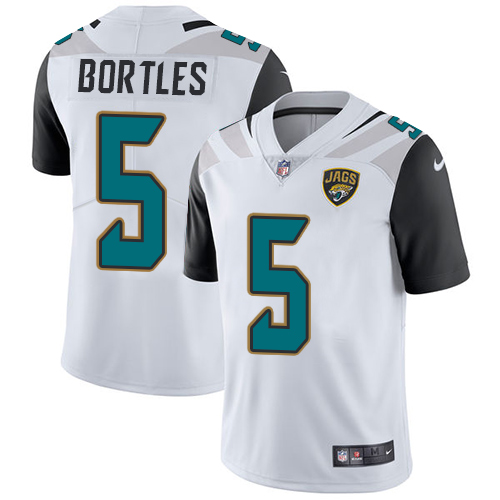 Nike Jacksonville Jaguars #5 Blake Bortles White Men's Stitched NFL Vapor Untouchable Limited Jersey