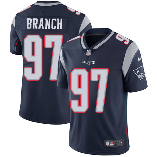 Nike New England Patriots #97 Alan Branch Navy Blue Team Color Men's Stitched NFL Vapor Untouchable Limited Jersey