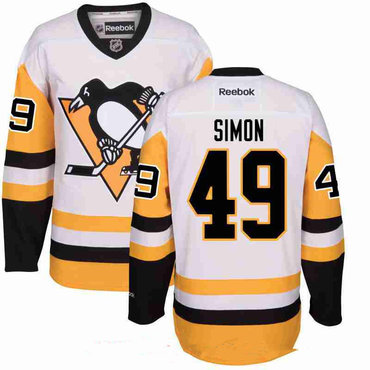 Men's Pittsburgh Penguins #49 Dominik Simon White Third Stitched NHL Reebok Hockey Jersey