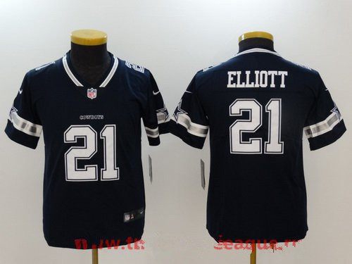 Youth Dallas Cowboys #21 Ezekiel Elliott Navy Blue 2017 Vapor Untouchable Stitched NFL Nike Limited Jersey