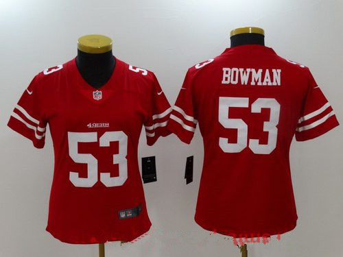 Women's San Francisco 49ers #53 NaVorro Bowman Red 2017 Vapor Untouchable Stitched NFL Nike Limited Jersey