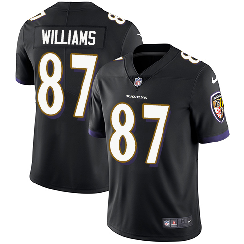 Nike Baltimore Ravens #87 Maxx Williams Black Alternate Men's Stitched NFL Vapor Untouchable Limited Jersey