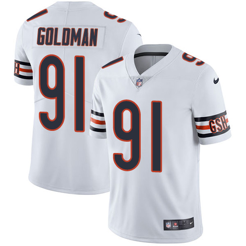 Nike Chicago Bears #91 Eddie Goldman White Men's Stitched NFL Vapor Untouchable Limited Jersey