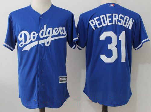 Men's Los Angeles Dodgers #31 Joc Pederson Royal Blue Stitched MLB Majestic Cool Base Jersey