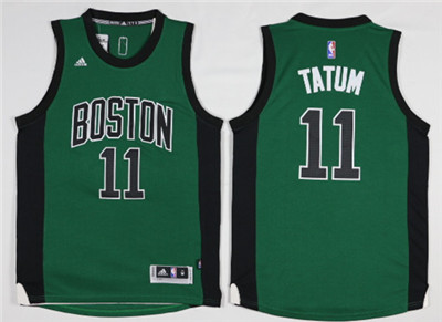 Boston Celtics #11 Jayson Tatum Green Swingman Jersey