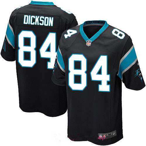 Men's Carolina Panthers #84 Ed Dickson Black Team Color Stitched NFL Nike Game Jersey