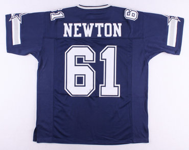 Dallas Cowboys #61 Nate Newton Navy Blue Throwback Jersey