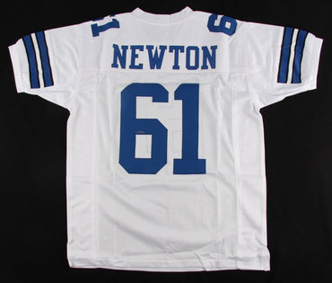 Dallas Cowboys #61 Nate Newton White Throwback Jersey