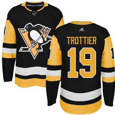 Adidas Pittsburgh Penguins #19 Bryan Trottier Black Alternate Authentic Stitched NHL Jersey