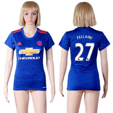 2016-17 Manchester United #27 FELLAINI Away Soccer Women's Red AAA+ Shirt