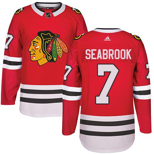 Adidas Chicago Blackhawks #7 Brent Seabrook Red Home Authentic Stitched NHL Jersey