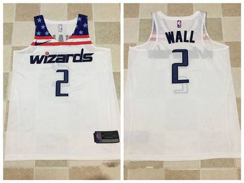 Men's Washington Wizards #2 John Wall White 2017-2018 Nike Swingman Stitched NBA Jersey