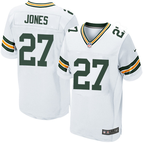 Nike Green Bay Packers #27 Josh Jones White Men's Stitched NFL Elite Jersey