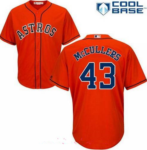 Men's Houston Astros #43 Lance McCullers Jr. Orange Alternate Stitched MLB Majestic Cool Base Jersey