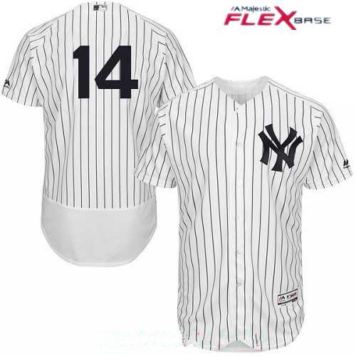 Men's New York Yankees #40 Luis Severino White Home Stitched MLB Majestic Flex Base Jersey