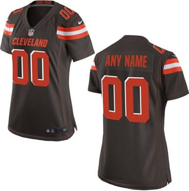 Women's Nike Cleveland Browns Customized 2015 Brown Limited Jersey