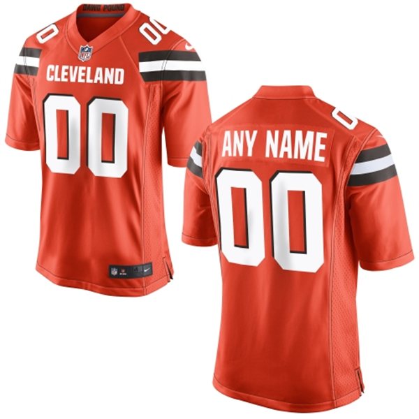 Men's Nike Cleveland Browns Customized 2015 Orange Game Jersey