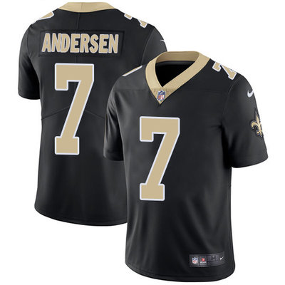 Nike New Orleans Saints #7 Morten Andersen Black Team Color Men's Stitched NFL Vapor Untouchable Limited Jersey