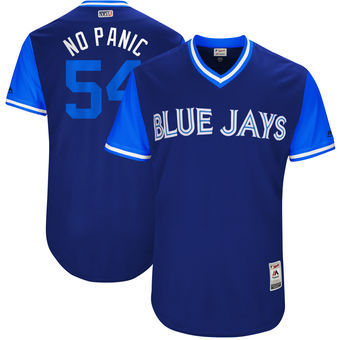 Men's Toronto Blue Jays Roberto Osuna No Panic Majestic Royal 2017 Players Weekend Authentic Jersey