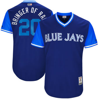 Men's Toronto Blue Jays Josh Donaldson Bringer of Rain Majestic Navy 2017 Players Weekend Authentic Jersey