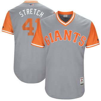 Men's San Francisco Giants Mark Melancon Stretch Majestic Gray 2017 Players Weekend Authentic Jersey