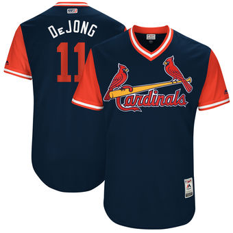 Men's St. Louis Cardinals Paul DeJong DeJong Majestic Navy 2017 Players Weekend Authentic Jersey