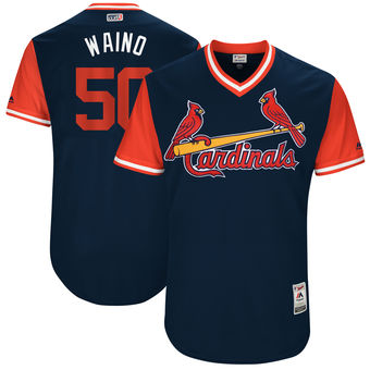 Men's St. Louis Cardinals Adam Wainwright Waino Majestic Navy 2017 Players Weekend Authentic Jersey