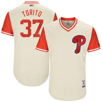 Men's Philadelphia Phillies Odubel Herrera Torito Majestic Tan 2017 Players Weekend Authentic Jersey