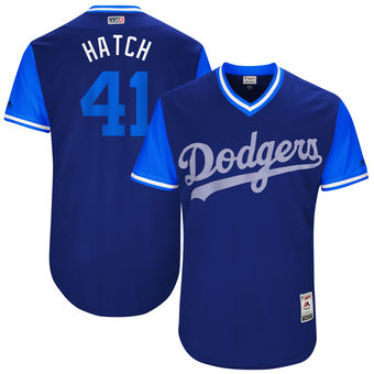 Men's Los Angeles Dodgers Chris Hatcher Hatch Majestic Royal 2017 Players Weekend Authentic Jersey