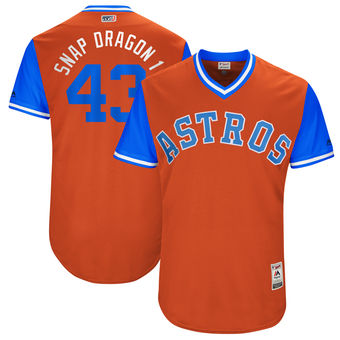 Men's Houston Astros Lance McCullers Snap Dragon 1 Majestic Orange 2017 Players Weekend Authentic Jersey