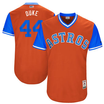 Men's Houston Astros Luke Gregerson Duke Majestic Orange 2017 Players Weekend Authentic Jersey