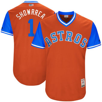 Men's Houston Astros Carlos Correa Showrrea Majestic Orange 2017 Players Weekend Authentic Jersey