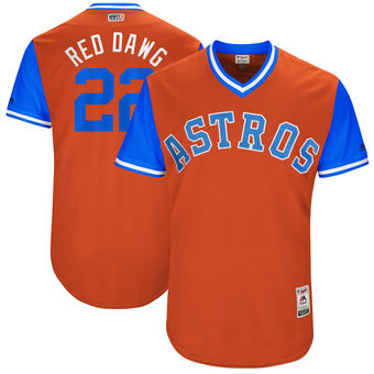 Men's Houston Astros Josh Reddick Red Dawg Majestic Orange 2017 Players Weekend Authentic Jersey