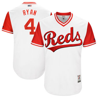 Men's Cincinnati Reds Scooter Gennett Ryan Majestic White 2017 Players Weekend Authentic Jersey