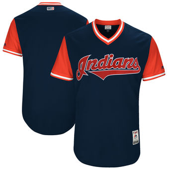 Men's Cleveland Indians Majestic Navy 2017 Players Weekend Authentic Team Jersey