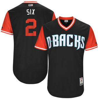 Men's Arizona Diamondbacks Jeff Mathis Six Majestic Black 2017 Players Weekend Authentic Jersey