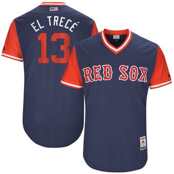 Men's Boston Red Sox Hanley Ramirez El Trecé Majestic Navy 2017 Players Weekend Authentic Jersey