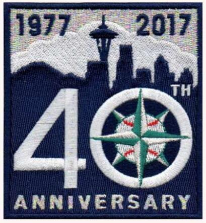 Seattle Mariners 2017 Blue Sliver 40th Anniversary Team Logo Patch