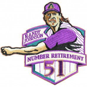 2015 Arizona Diamondbacks 51 Randy Johnson Retirement Patch