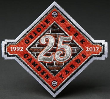 2017 Baltimore Orioles 25th Years Anniversary and Commemorative Patch