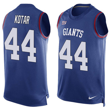 Nike New York Giants #44 Doug Kotar Royal Blue Team Color Men's Stitched NFL Limited Tank Top Jersey