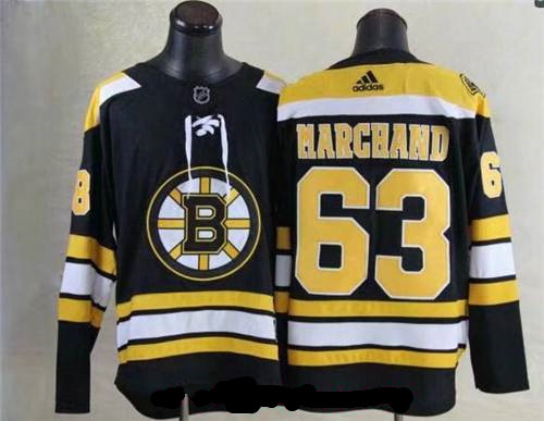 Men's Boston Bruins #63 Brad Marchand Black 2017-2018 adidas Hockey Stitched NHL Jersey